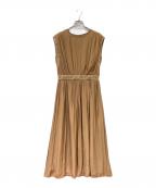 ships little blackシップスリトルブラック）の古着「サテンマキシワンピース」｜ブラウン