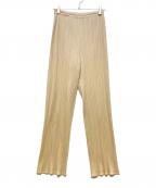 PLEATS PLEASEプリーツプリーズ）の古着「プリーツパンツ」｜ベージュ