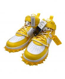 NIKE×OFF WHITE（ナイキ×オフホワイト）の古着「Air Force 1 Mid SP LTHR "White and Varsity Maize"」｜イエロー×ホワイト