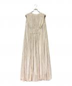 Mila Owenミラオーウェン）の古着「ウエストシャーリングワッシャーワンピース」｜ベージュ
