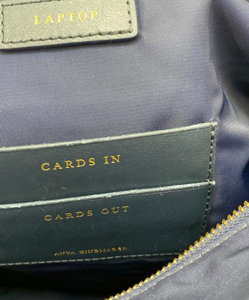 ANYA HINDMARCH（アニヤ・ハインドマーチ）ANYA HINDMARCH (アニヤハインドマーチ) コミューター トート ネイビーの古着・服飾アイテム