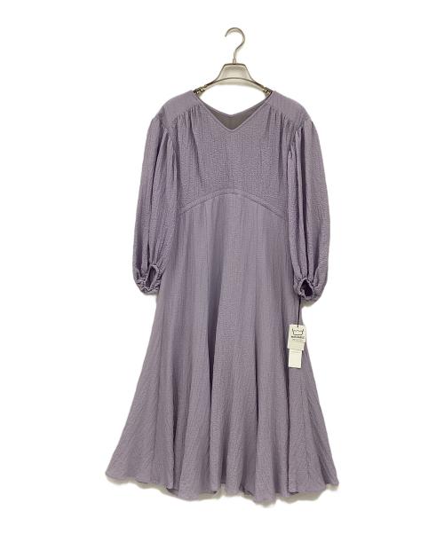 ELENDEEK（エレンディーク）ELENDEEK (エレンディーク) ウェーブボリュームスリーブワンピース ラベンダー サイズ:S 未使用品の古着・服飾アイテム