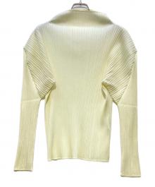 PLEATS PLEASE（プリーツプリーズ）の古着「ボトルネックプリーツカットソー」｜ホワイト