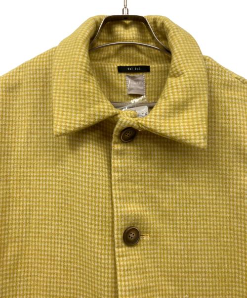 TSUHARU by samansa Mos2（ツハル バイ サマンサモスモス）TSUHARU by samansa Mos2 (ツハル バイ サマンサモスモス) bul bul (バルバル) シングルコート イエロー×ホワイト サイズ:Fの古着・服飾アイテム