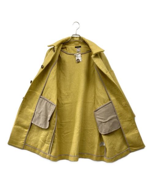 TSUHARU by samansa Mos2（ツハル バイ サマンサモスモス）TSUHARU by samansa Mos2 (ツハル バイ サマンサモスモス) bul bul (バルバル) シングルコート イエロー×ホワイト サイズ:Fの古着・服飾アイテム