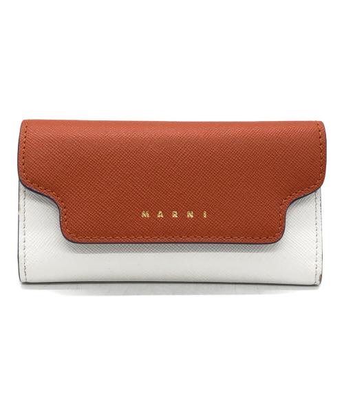 MARNI（マルニ）MARNI (マルニ) 6連キーケース ブラウン×ホワイトの古着・服飾アイテム