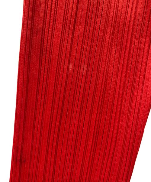 PLEATS PLEASE（プリーツプリーズ）PLEATS PLEASE (プリーツプリーズ) プリーツパンツ レッド サイズ:3の古着・服飾アイテム