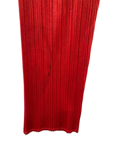 PLEATS PLEASE（プリーツプリーズ）PLEATS PLEASE (プリーツプリーズ) プリーツパンツ レッド サイズ:3の古着・服飾アイテム
