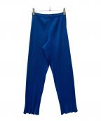 PLEATS PLEASEプリーツプリーズ）の古着「プリーツパンツ」｜ブルー