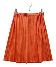 PLEATS PLEASE（プリーツプリーズ）の古着「プリーツミニスカート」｜ピンク