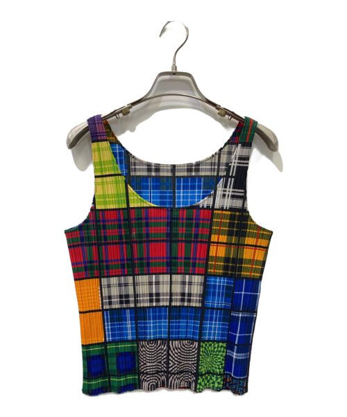 PLEATS PLEASE（プリーツプリーズ）PLEATS PLEASE (プリーツプリーズ) プリーツタンクトップ マルチカラー サイズ:3の古着・服飾アイテム