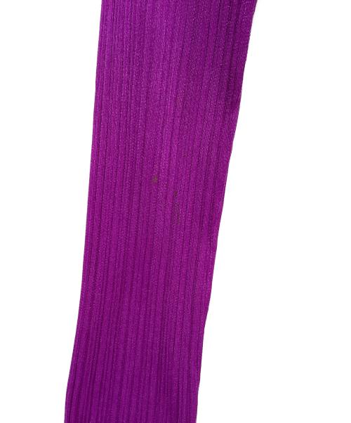 PLEATS PLEASE（プリーツプリーズ）PLEATS PLEASE (プリーツプリーズ) 長袖プリーツワンピース パープル サイズ:2の古着・服飾アイテム