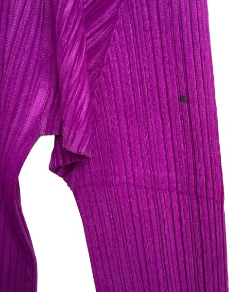 PLEATS PLEASE（プリーツプリーズ）PLEATS PLEASE (プリーツプリーズ) 長袖プリーツワンピース パープル サイズ:2の古着・服飾アイテム