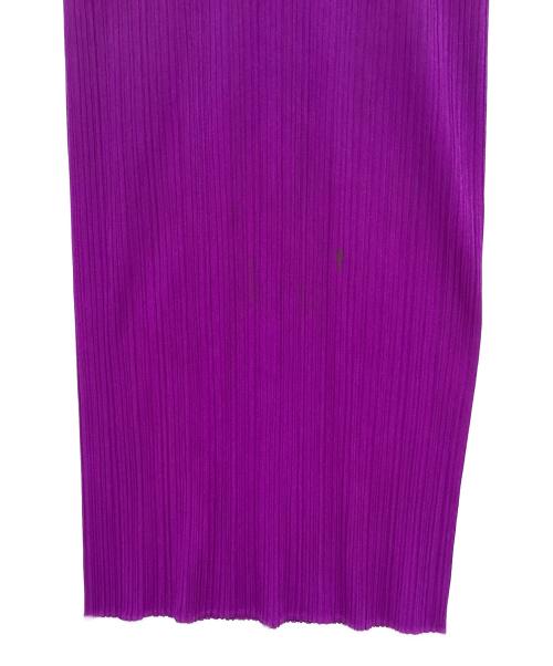 PLEATS PLEASE（プリーツプリーズ）PLEATS PLEASE (プリーツプリーズ) 長袖プリーツワンピース パープル サイズ:2の古着・服飾アイテム