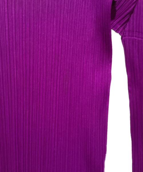 PLEATS PLEASE（プリーツプリーズ）PLEATS PLEASE (プリーツプリーズ) 長袖プリーツワンピース パープル サイズ:2の古着・服飾アイテム