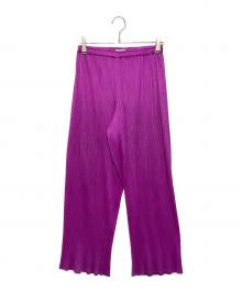 PLEATS PLEASE（プリーツプリーズ）の古着「プリーツパンツ」｜パープル