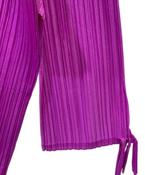 PLEATS PLEASE（プリーツプリーズ）PLEATS PLEASE (プリーツプリーズ) ロングスリーブプリーツカットソー パープル サイズ:3の古着・服飾アイテム