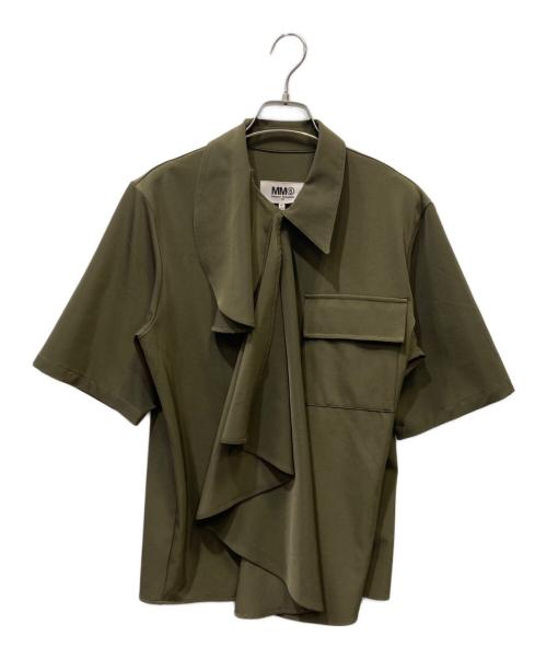 MM6 Maison Margiela（エムエムシックスメゾンマルジェラ）MM6 Maison Margiela (エムエムシックス メゾンマルジェラ) 半袖シャツ オリーブ サイズ:40の古着・服飾アイテム