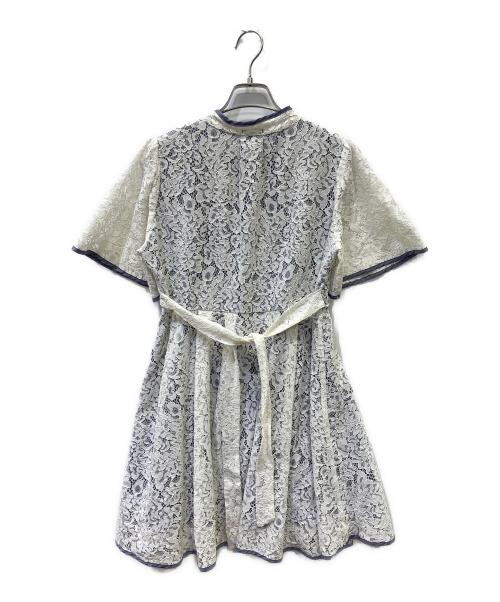 PAMEO POSE（パメオポーズ）PAMEO POSE (パメオポーズ) レースチャイナワンピース ホワイト×ブルー サイズ:Mの古着・服飾アイテム