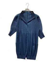 PLEATS PLEASE（プリーツプリーズ）の古着「プリーツワンピース」｜ネイビー
