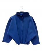 me ISSEY MIYAKEミーイッセイ ミヤケ）の古着「プリーツカーディガン」｜ブルー