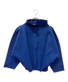 me ISSEY MIYAKE（ミーイッセイ ミヤケ）の古着「プリーツカーディガン」｜ブルー