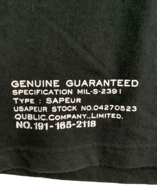 SAPEur（サプール）SAPEur (サプール) シャークマスク半袖カットソー ブラック サイズ:XLの古着・服飾アイテム