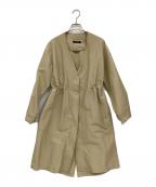 ourhomeアワホーム）の古着「頼れるノーカラーコート」｜カーキ