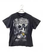DISNEYディズニー）の古着「半袖カットソー」｜ブラック×ホワイト