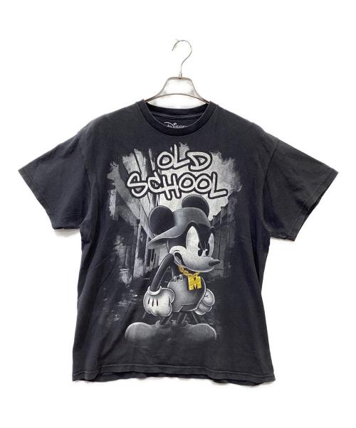 DISNEY（ディズニー）DISNEY (ディズニー) 半袖カットソー ブラック×ホワイト サイズ:Lの古着・服飾アイテム