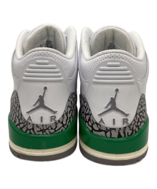 NIKE（ナイキ）NIKE (ナイキ) ミドルカットスニーカー/AIR JORDAN3 RETRO RUST PINK ホワイト×グリーン サイズ:27の古着・服飾アイテム