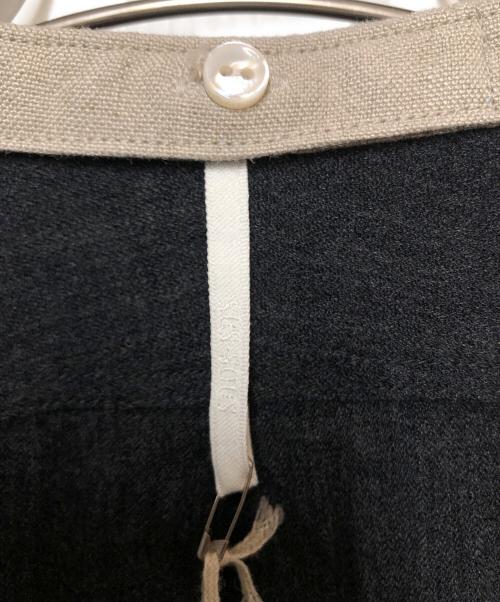 SUS-SOUS（シュス）SUS-SOUS (シュス) グランパシャツ ブラック×グレー サイズ:SIZE 5の古着・服飾アイテム