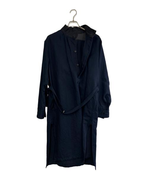 SUS-SOUS（シュス）SUS-SOUS (シュス) ロングスモックグランパシャツ ネイビー サイズ:SIZE 9の古着・服飾アイテム