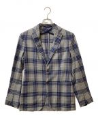 TAGLIATOREタリアトーレ）の古着「2Bチェックテーラードジャケット」｜グレー×ブルー