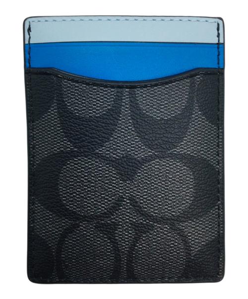 COACH（コーチ）COACH (コーチ) カードケース ブルー×ブラックの古着・服飾アイテム