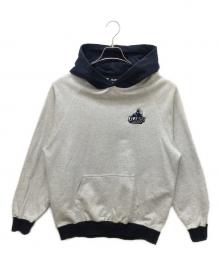 X-LARGE（エクストララージ）の古着「101221012008　ツートンプルオーバーフーデッドスウェット」｜ライトグレー