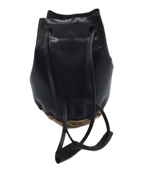 ebagos（エバゴス）ebagos (エバゴス) 巾着カゴバッグ ブラックの古着・服飾アイテム