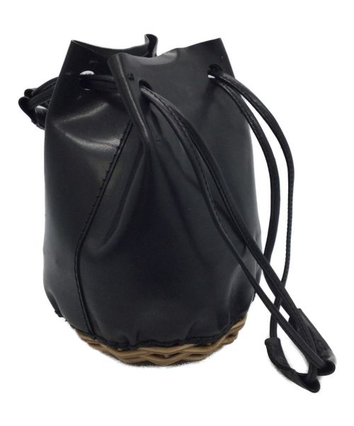 ebagos（エバゴス）ebagos (エバゴス) 巾着カゴバッグ ブラックの古着・服飾アイテム