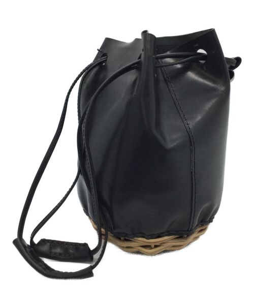 ebagos（エバゴス）ebagos (エバゴス) 巾着カゴバッグ ブラックの古着・服飾アイテム