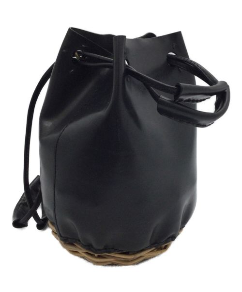 ebagos（エバゴス）ebagos (エバゴス) 巾着カゴバッグ ブラックの古着・服飾アイテム