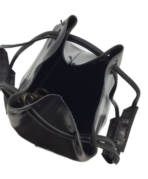 ebagos（エバゴス）ebagos (エバゴス) 巾着カゴバッグ ブラックの古着・服飾アイテム