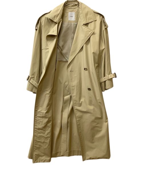 ebure（エブール）ebure (エブール) ハイカウントシルクコットン ドレスコート ベージュ サイズ:36の古着・服飾アイテム