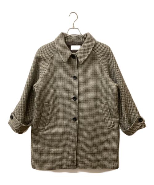 willfully（ウィルフリー）willfully (ウィルフリー) ウール混コート ベージュ×ブラック サイズ:Freeの古着・服飾アイテム