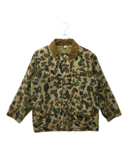 不明（不明）不明 (不明) 60-70s ハンティングジャケット ブラウン×グリーン サイズ:品質ﾀｸﾞ欠損の為不明の古着・服飾アイテム