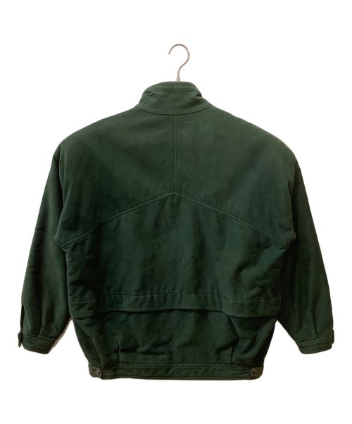 ERMENEGILDO ZEGNA（エルメネジルド・ゼニア）Ermenegildo Zegna (エルメネジルド・ゼニア) 切替レザーフライトブルゾン オリーブ サイズ:48の古着・服飾アイテム