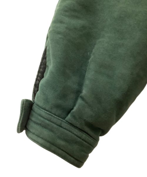 ERMENEGILDO ZEGNA（エルメネジルド・ゼニア）Ermenegildo Zegna (エルメネジルド・ゼニア) 切替レザーフライトブルゾン オリーブ サイズ:48の古着・服飾アイテム