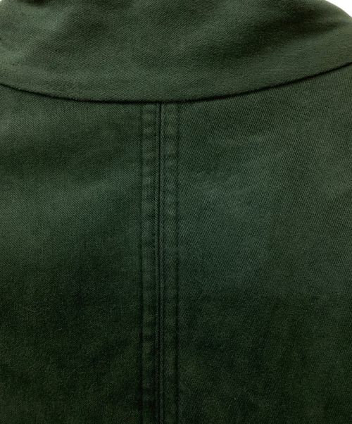 ERMENEGILDO ZEGNA（エルメネジルド・ゼニア）Ermenegildo Zegna (エルメネジルド・ゼニア) 切替レザーフライトブルゾン オリーブ サイズ:48の古着・服飾アイテム