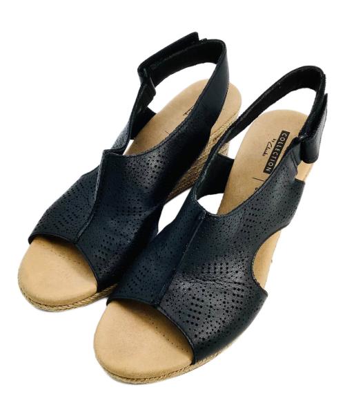 CLARKS（クラークス）CLARKS (クラークス) CLARKS(クラークス)ウェッジソール厚底サンダル ラフリーローズン ベージュ サイズ:24.5cmの古着・服飾アイテム