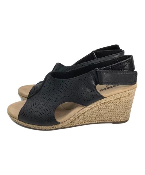 CLARKS（クラークス）CLARKS (クラークス) CLARKS(クラークス)ウェッジソール厚底サンダル ラフリーローズン ベージュ サイズ:24.5cmの古着・服飾アイテム