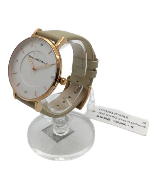 STELLAR HOLLYWOOD（ステラハリウッド）STELLAR HOLLYWOOD (ステラハリウッド) 腕時計 ベージュの古着・服飾アイテム